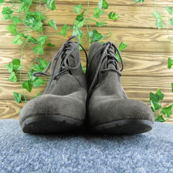 Clarks  Women Ankle Boots Brown Leather Lace Up Size 10 Medium - Picture 2 of 9